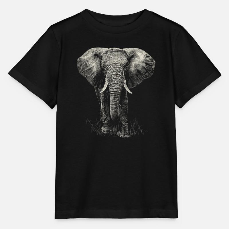 Elefant - Stanley/Stella Kinder T-Shirt MINI CREATOR - Schwarz