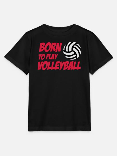 Born to play Volleyball - Stanley/Stella Kinder T-Shirt MINI CREATOR  - Schwarz