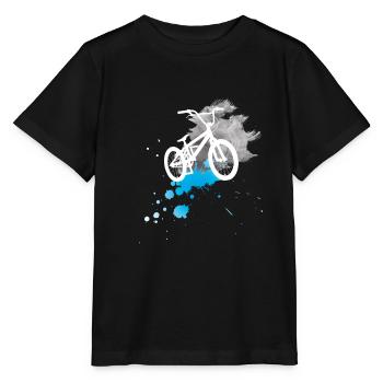 bike bmx bike halfpipe Jump Skate Street splash - Stanley/Stella MINI CREATOR Kids’ T-Shirt - black - Front - Mikhail (115cm)