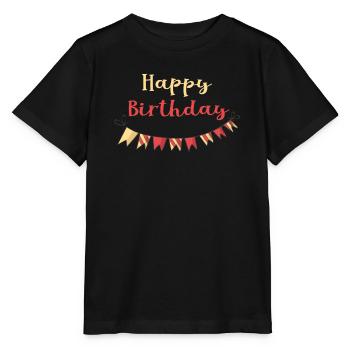 Joyeux anniversaire - T-shirt bio MINI CREATOR Stanley/Stella Enfant - noir - Devant - Mikhail (115cm)