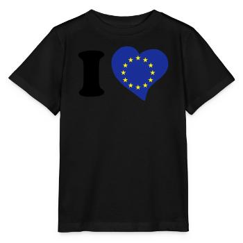 I love EU - Stanley/Stella MINI CREATOR Kids’ T-Shirt - black - Front - Mikhail (115cm)