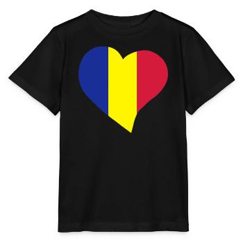 Romanian heart - Stanley/Stella MINI CREATOR Kids’ T-Shirt - black - Front - Mikhail (115cm)