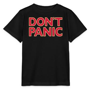 don't panic - Stanley/Stella MINI CREATOR Kids’ T-Shirt - black - Front - Mikhail (115cm)