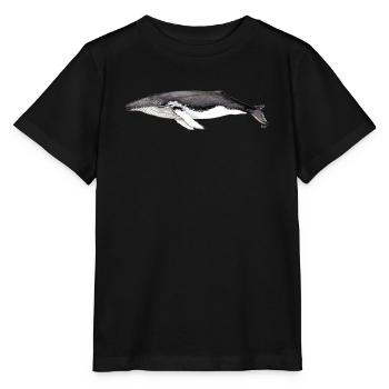 Baleine à bosse - baleine à bosse - Jubarte - T-shirt bio MINI CREATOR Stanley/Stella Enfant - noir - Devant - Mikhail (115cm)