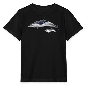 dauphin tacheté - T-shirt bio MINI CREATOR Stanley/Stella Enfant - noir - Devant - Mikhail (115cm)