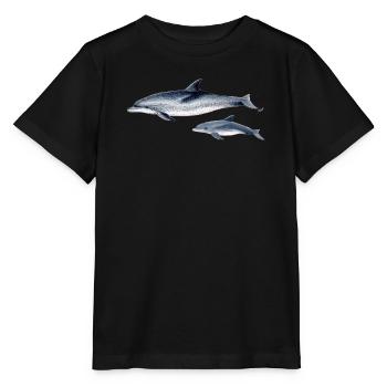 Repéré Dolphin - Dauphin tacheté - Dauphin tacheté - T-shirt bio MINI CREATOR Stanley/Stella Enfant - noir - Devant - Mikhail (115cm)