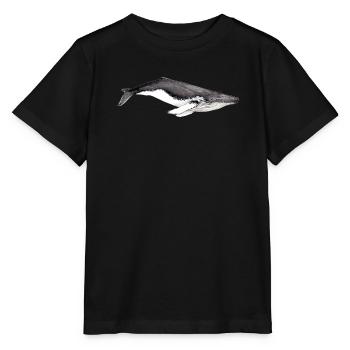 Yubarta - baleine à bosse - baleine à bosse - T-shirt bio MINI CREATOR Stanley/Stella Enfant - noir - Devant - Mikhail (115cm)