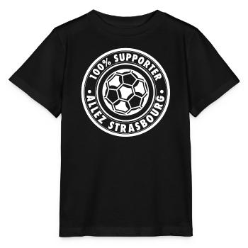 100 pour cent SUPPORTER STRASBOURG - T-shirt bio MINI CREATOR Stanley/Stella Enfant - noir - Devant - Mikhail (115cm)