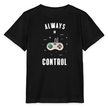 controller game rétro ordinateur play pc nerd gaming - T-shirt bio MINI CREATOR Stanley/Stella Enfant - noir - Devant - Mikhail (115cm)