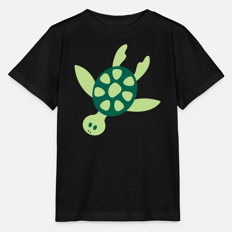 Tortue de mer colorée - T-shirt bio MINI CREATOR Stanley/Stella Enfant - noir