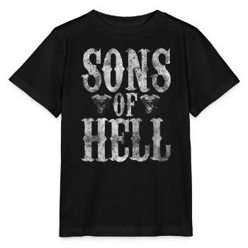 Sons of Hell 666 MC Biker Club Sons of Hellfire - Stanley/Stella Kinder T-Shirt MINI CREATOR  - Schwarz - Vorne - Mikhail (115cm)