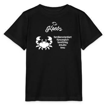 Sternzeichen Krebs - Stanley/Stella Kinder T-Shirt MINI CREATOR  - Schwarz - Vorne - Mikhail (115cm)
