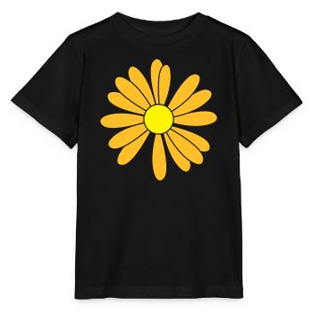 Flowers patch - Stanley/Stella MINI CREATOR Kids’ T-Shirt - black - Front - Mikhail (115cm)