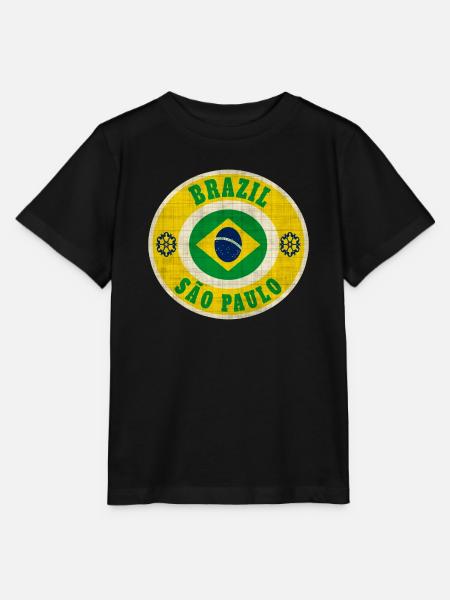 Brasilien Sao Paulo / Geschenk / Geschenkidee - Stanley/Stella Kinder T-Shirt MINI CREATOR - Schwarz
