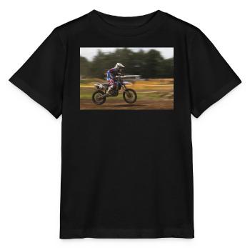 Motocross Action - Stanley/Stella Kinder T-Shirt MINI CREATOR  - Schwarz - Vorne - Mikhail (115cm)