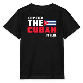 Keep Calm The Cuban is Here Kuba - Stanley/Stella Kinder T-Shirt MINI CREATOR  - Schwarz - Vorne - Mikhail (115cm)