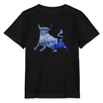 Bourse actions taureau - T-shirt bio MINI CREATOR Stanley/Stella Enfant - noir - Devant - Mikhail (115cm)