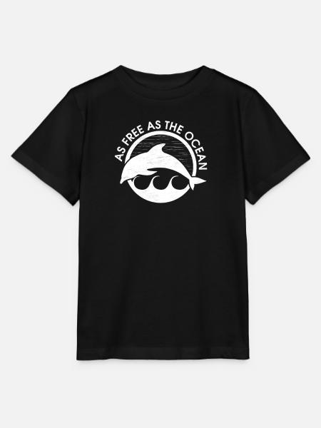 As free as the ocean - Stanley/Stella Kinder T-Shirt MINI CREATOR  - Schwarz