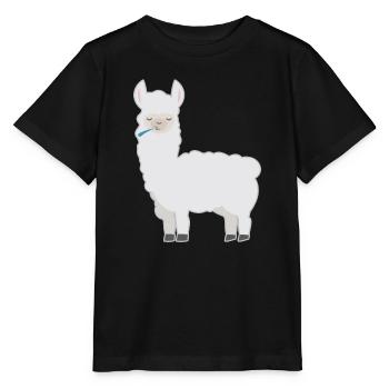 Animal shirt spitting Lama child motif Lama spits - Stanley/Stella MINI CREATOR Kids’ T-Shirt - black - Front - Mikhail (115cm)