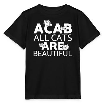 Chat chaton miaou chat domestique oeil de chat - T-shirt bio MINI CREATOR Stanley/Stella Enfant - noir - Devant - Mikhail (115cm)