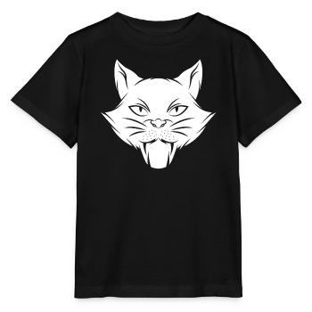 Chat chaton miaou chat domestique oeil de chat - T-shirt bio MINI CREATOR Stanley/Stella Enfant - noir - Devant - Mikhail (115cm)