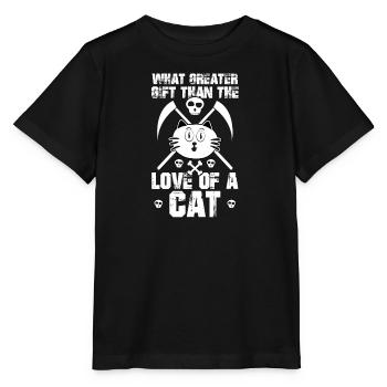 Chat chaton miaou chat domestique oeil de chat - T-shirt bio MINI CREATOR Stanley/Stella Enfant - noir - Devant - Mikhail (115cm)