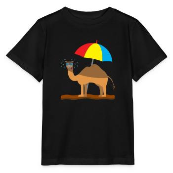 Chemise enfant motif chameau enfant transpiration chameau - T-shirt bio MINI CREATOR Stanley/Stella Enfant - noir - Devant - Mikhail (115cm)
