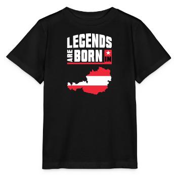Legenden sind in Österreich geboren / Geschenk - Stanley/Stella Kinder T-Shirt MINI CREATOR  - Schwarz - Vorne - Mikhail (115cm)