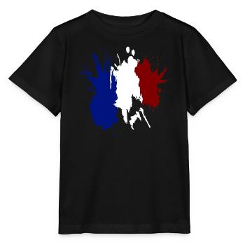Drapeau Tricolore France - T-shirt bio MINI CREATOR Stanley/Stella Enfant - noir - Devant - Mikhail (115cm)