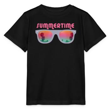 Summertime - Sunglasses - Stanley/Stella MINI CREATOR Kids’ T-Shirt - black - Front - Mikhail (115cm)