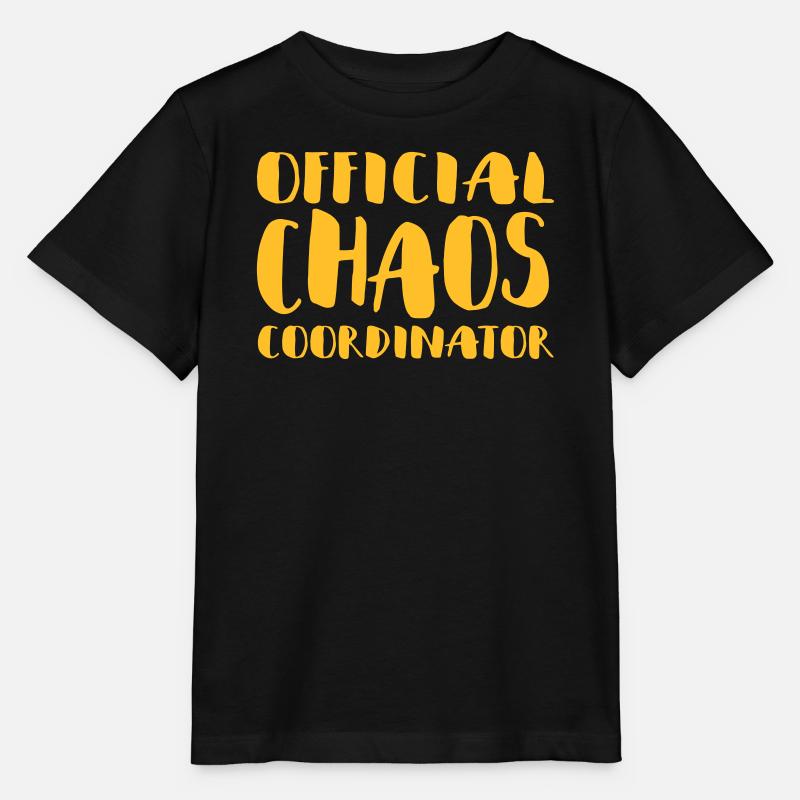 Coordinateur / coordinateur officiel du chaos - T-shirt bio MINI CREATOR Stanley/Stella Enfant - noir