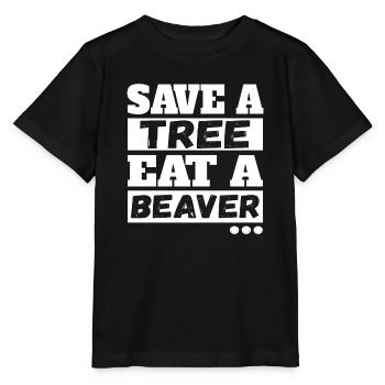 Sauvegarder l'arbre Manger un castor - T-shirt bio MINI CREATOR Stanley/Stella Enfant - noir - Devant - Mikhail (115cm)