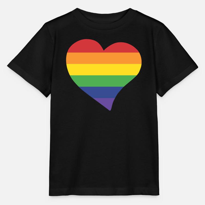 Rainbow heart - T-shirt bio MINI CREATOR Stanley/Stella Enfant - noir