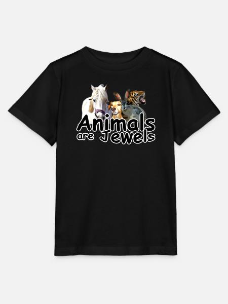Animals Jewels Tiere Tier Tierschutz Geschenk - Stanley/Stella Kinder T-Shirt MINI CREATOR - Schwarz