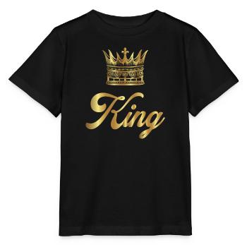 Couronne de couronnes King Queen JGA Wedding Bride Bräu - T-shirt bio MINI CREATOR Stanley/Stella Enfant - noir - Devant - Mikhail (115cm)