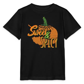 Halloween Sweet and Spicy Shirt - Stanley/Stella MINI CREATOR Kids’ T-Shirt - black - Front - Mikhail (115cm)