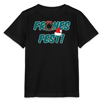 Frohes Fest Weihnachten Christmas Geschenk - Stanley/Stella Kinder T-Shirt MINI CREATOR  - Schwarz - Vorne - Mikhail (115cm)