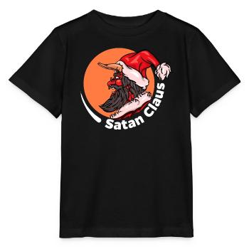Bad Santa Claus Satan Claus Père Noël - T-shirt bio MINI CREATOR Stanley/Stella Enfant - noir - Devant - Mikhail (115cm)