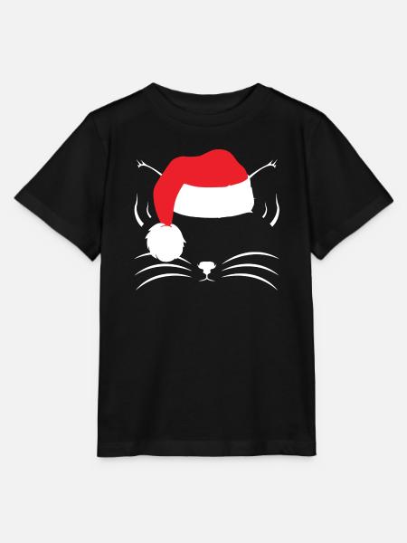 Weihnachtskatze Shirt - Stanley/Stella Kinder T-Shirt MINI CREATOR - Schwarz