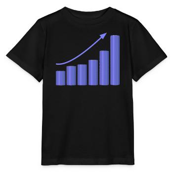 Courbe de croissance avec pente dynamique - T-shirt bio MINI CREATOR Stanley/Stella Enfant - noir - Devant - Mikhail (115cm)