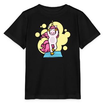 Pilates Unicorn Exercise Workout Workout Gym - T-shirt bio MINI CREATOR Stanley/Stella Enfant - noir - Devant - Mikhail (115cm)