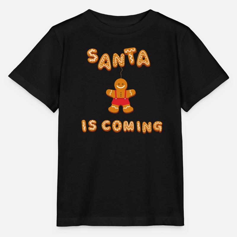 Le Père Noël arrive - T-shirt bio MINI CREATOR Stanley/Stella Enfant - noir