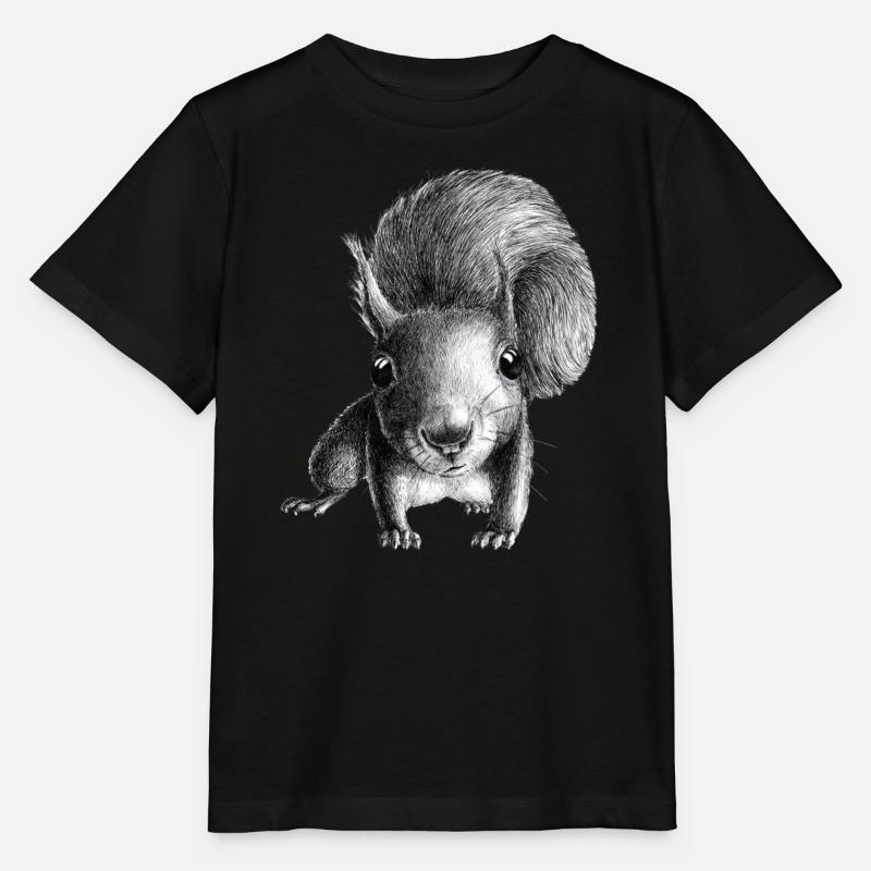 Eichhörnchen - Stanley/Stella Kinder T-Shirt MINI CREATOR  - Schwarz