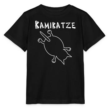 Kamikaze Katze: Abenteuer für jeden Teufelskerl - Stanley/Stella Kinder T-Shirt MINI CREATOR  - Schwarz - Vorne - Mikhail (115cm)
