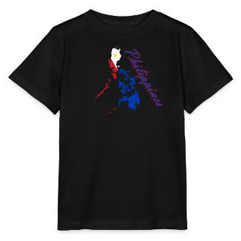 Philippinen Flaggenkarte Script - Stanley/Stella Kinder T-Shirt MINI CREATOR  - Schwarz - Vorne - Mikhail (115cm)