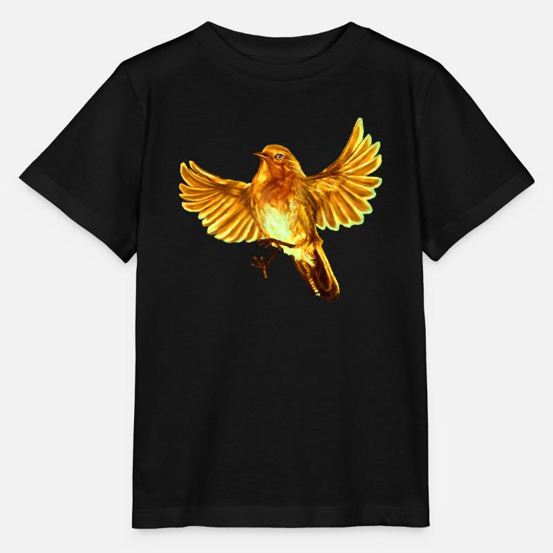 oiseau jaune - T-shirt bio MINI CREATOR Stanley/Stella Enfant - noir