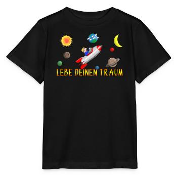 Lebe deinen Traum - Stanley/Stella Kinder T-Shirt MINI CREATOR  - Schwarz - Vorne - Mikhail (115cm)