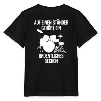 Sur un stand régulier entendu un bassin - T-shirt bio MINI CREATOR Stanley/Stella Enfant - noir - Devant - Mikhail (115cm)