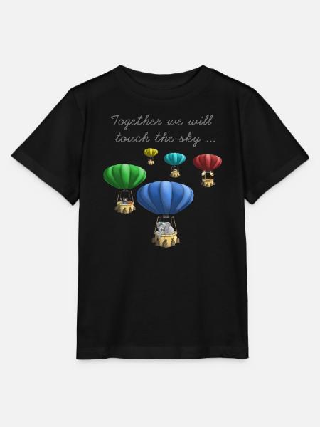Bunte Heißluftballons - Stanley/Stella Kinder T-Shirt MINI CREATOR  - Schwarz