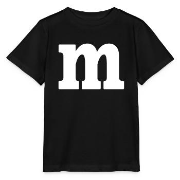 Costume de groupe drôle lettre M costume carnaval - T-shirt bio MINI CREATOR Stanley/Stella Enfant - noir - Devant - Mikhail (115cm)